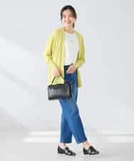 K2CGD22049 a.v.v(アー・ヴェ・ヴェ) 【UVカット/接触冷感】さらさらタッチトッパーカーディガン ライトイエロー