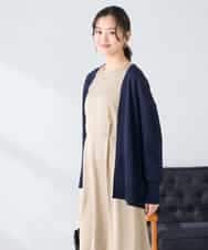 K2CGD22049 a.v.v(アー・ヴェ・ヴェ) 【UVカット/接触冷感】さらさらタッチトッパーカーディガン ライトイエロー