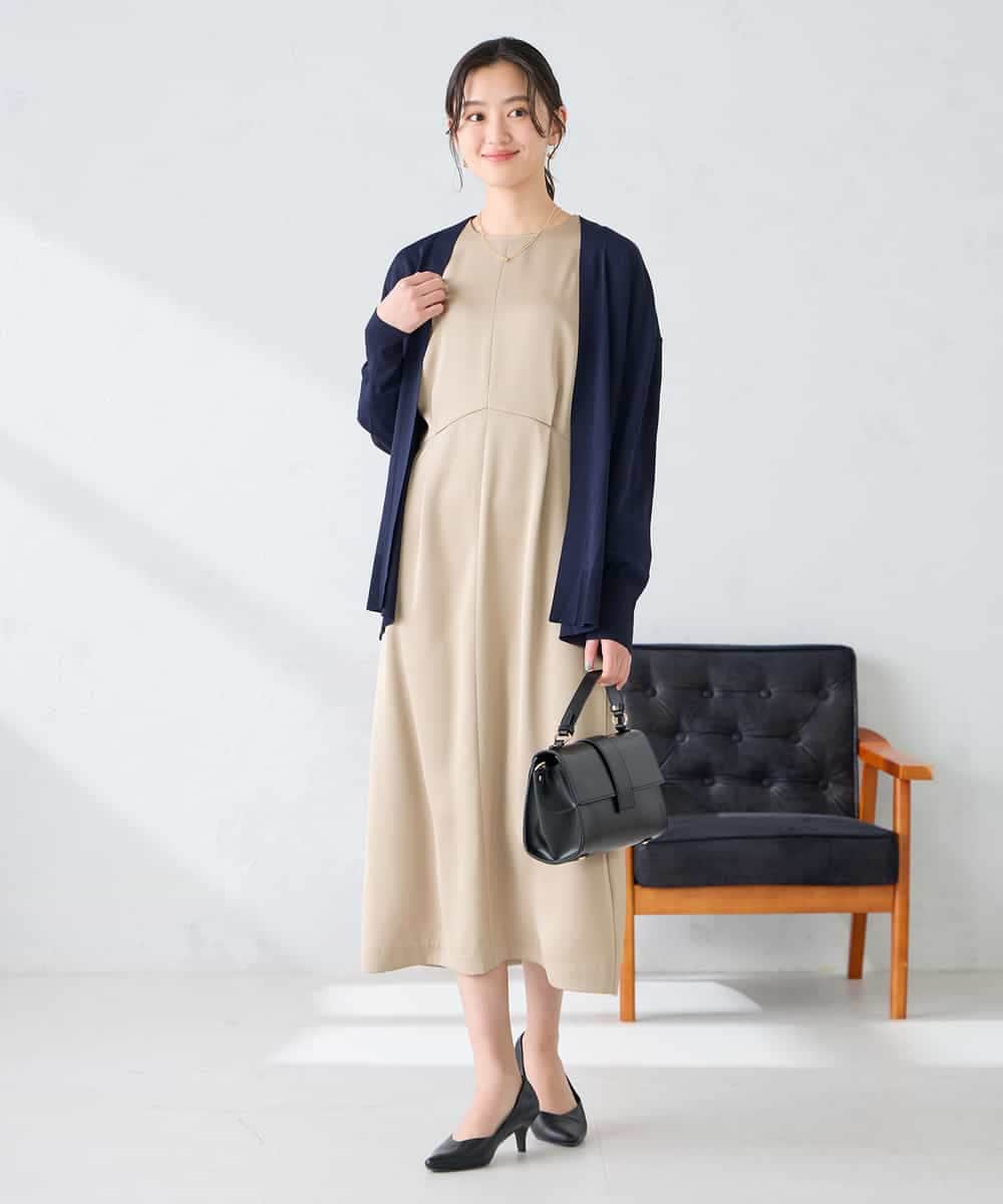 K2CGD22049 a.v.v(アー・ヴェ・ヴェ) 【UVカット/接触冷感】さらさらタッチトッパーカーディガン ライトイエロー