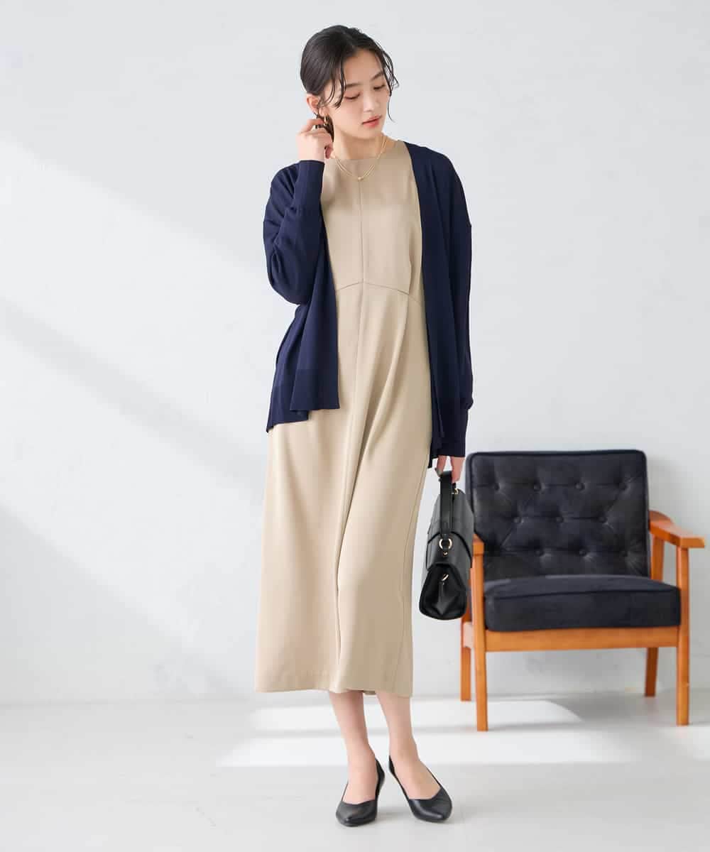 K2CGD22049 a.v.v(アー・ヴェ・ヴェ) 【UVカット/接触冷感】さらさらタッチトッパーカーディガン ライトイエロー