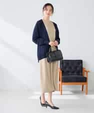 K2CGD22049 a.v.v(アー・ヴェ・ヴェ) 【UVカット/接触冷感】さらさらタッチトッパーカーディガン ライトイエロー