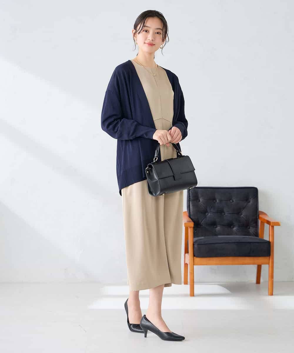 K2CGD22049 a.v.v(アー・ヴェ・ヴェ) 【UVカット/接触冷感】さらさらタッチトッパーカーディガン ライトイエロー