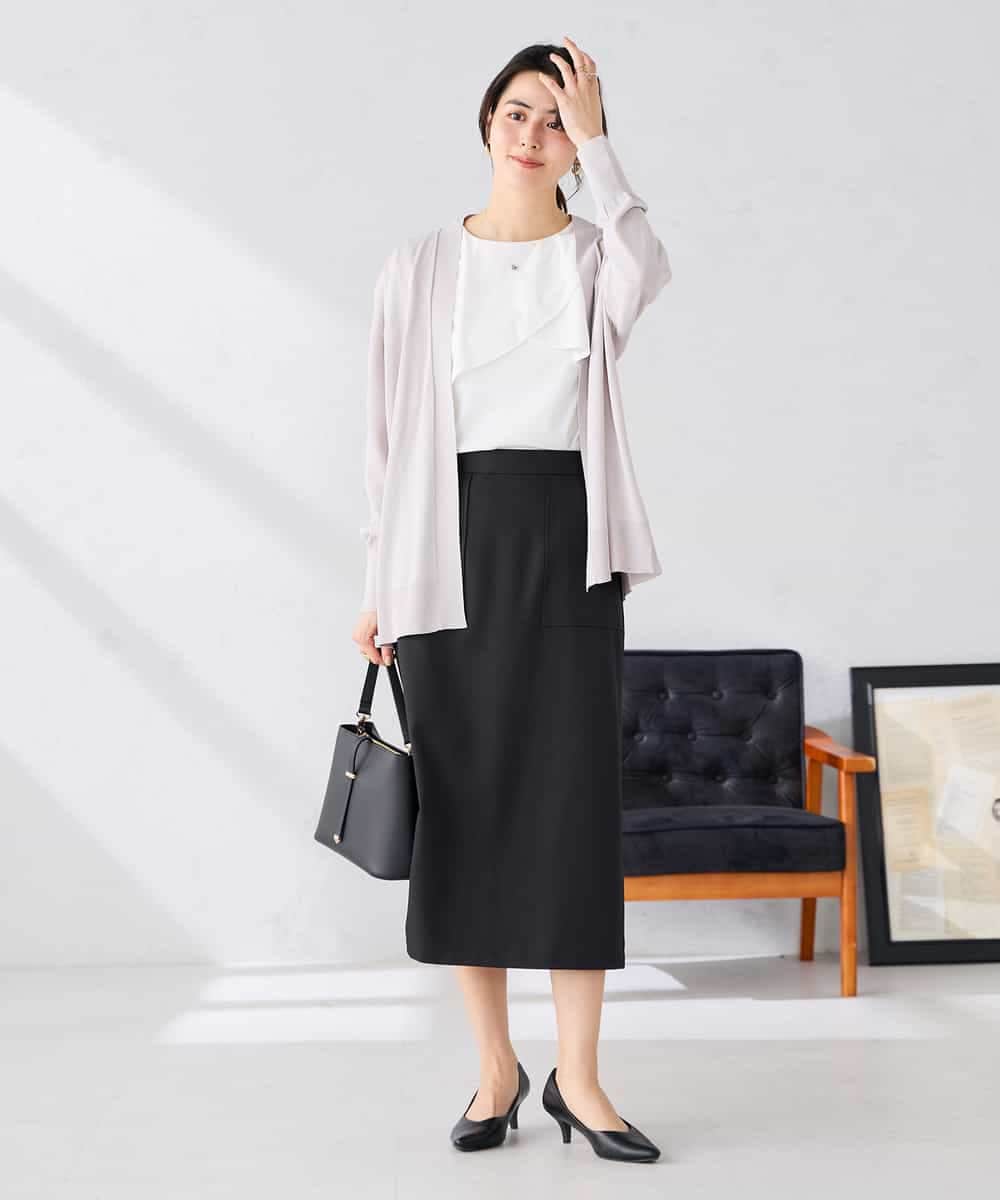 K2CGD22049 a.v.v(アー・ヴェ・ヴェ) 【UVカット/接触冷感】さらさらタッチトッパーカーディガン ライトイエロー