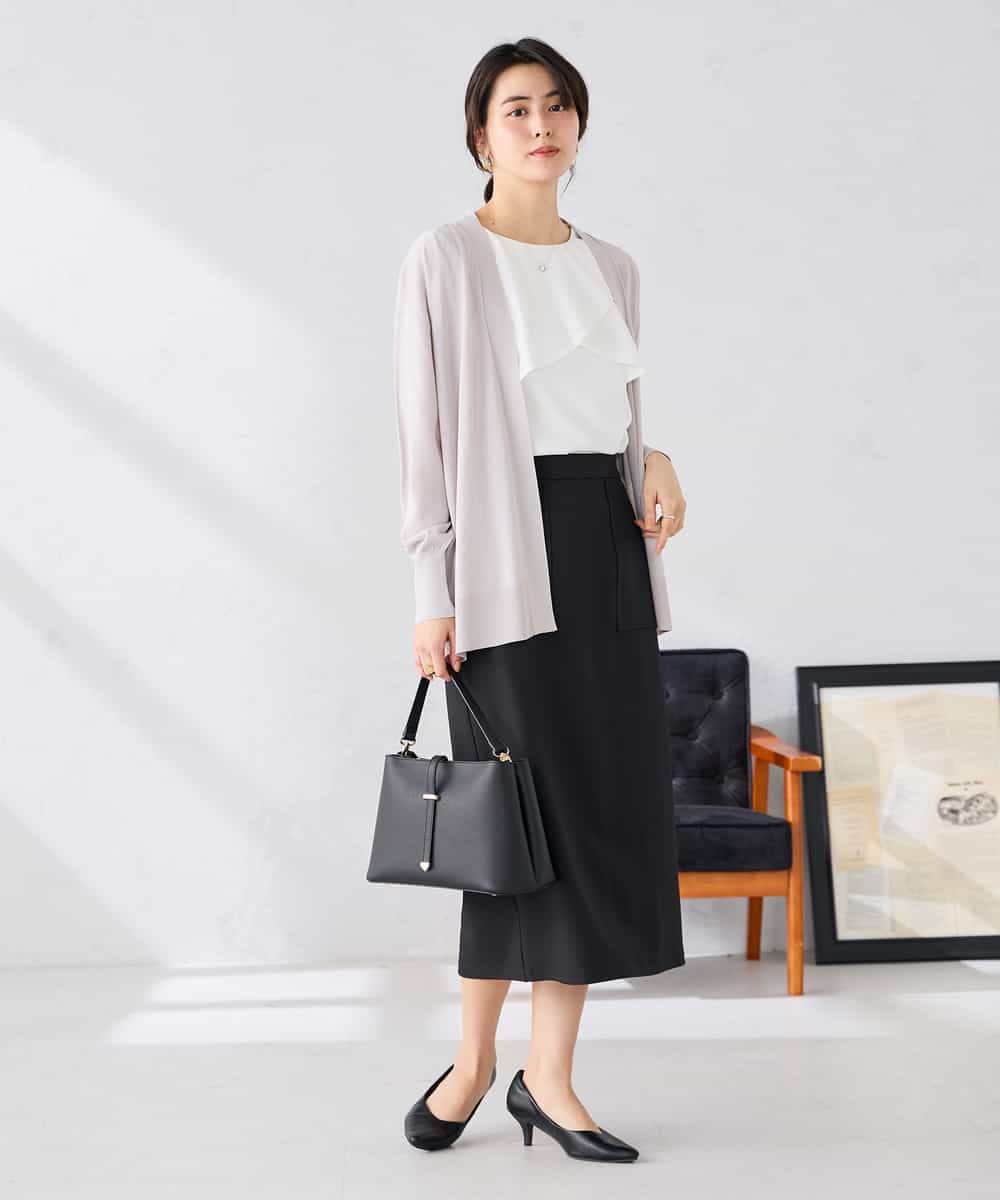 K2CGD22049 a.v.v(アー・ヴェ・ヴェ) 【UVカット/接触冷感】さらさらタッチトッパーカーディガン ライトイエロー