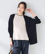 K2CGD22049 a.v.v(アー・ヴェ・ヴェ) 【UVカット/接触冷感】さらさらタッチトッパーカーディガン ライトイエロー