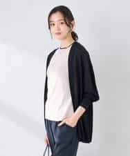 K2CGD22049 a.v.v(アー・ヴェ・ヴェ) 【UVカット/接触冷感】さらさらタッチトッパーカーディガン ライトイエロー