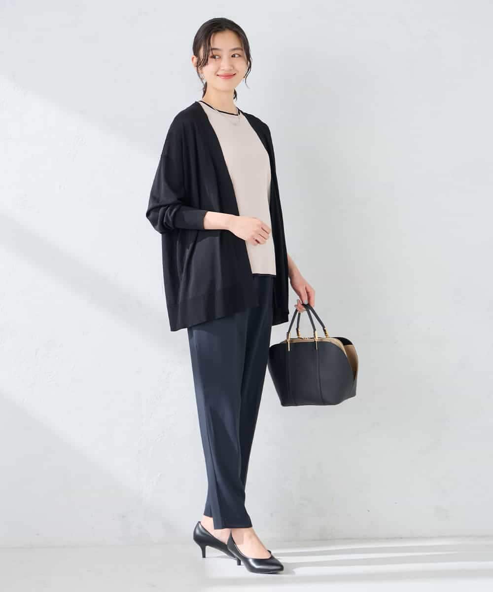 K2CGD22049 a.v.v(アー・ヴェ・ヴェ) 【UVカット/接触冷感】さらさらタッチトッパーカーディガン ライトイエロー