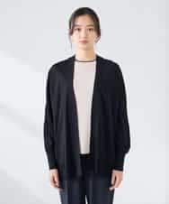 K2CGD22049 a.v.v(アー・ヴェ・ヴェ) 【UVカット/接触冷感】さらさらタッチトッパーカーディガン ライトイエロー