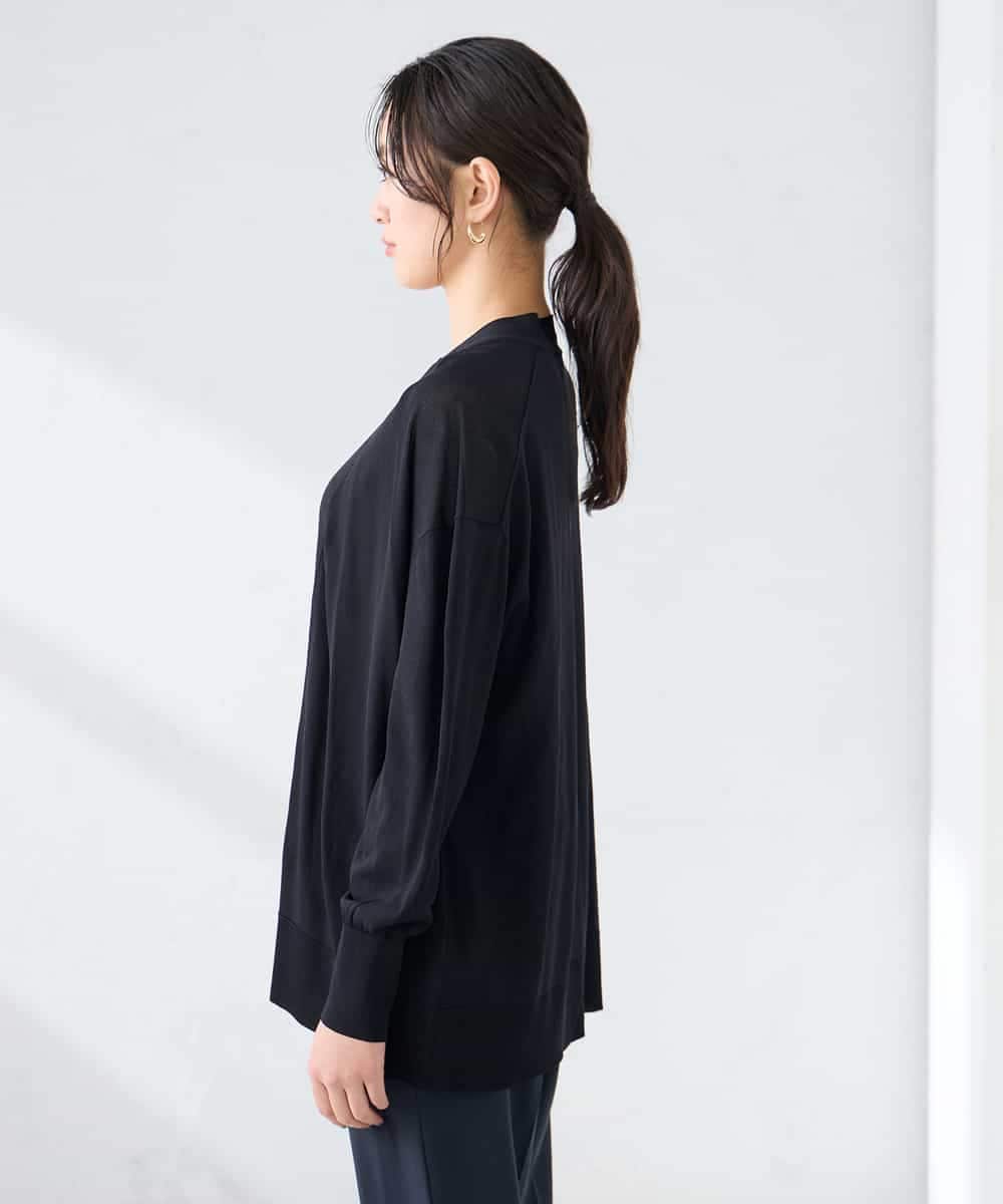 K2CGD22049 a.v.v(アー・ヴェ・ヴェ) 【UVカット/接触冷感】さらさらタッチトッパーカーディガン ライトイエロー