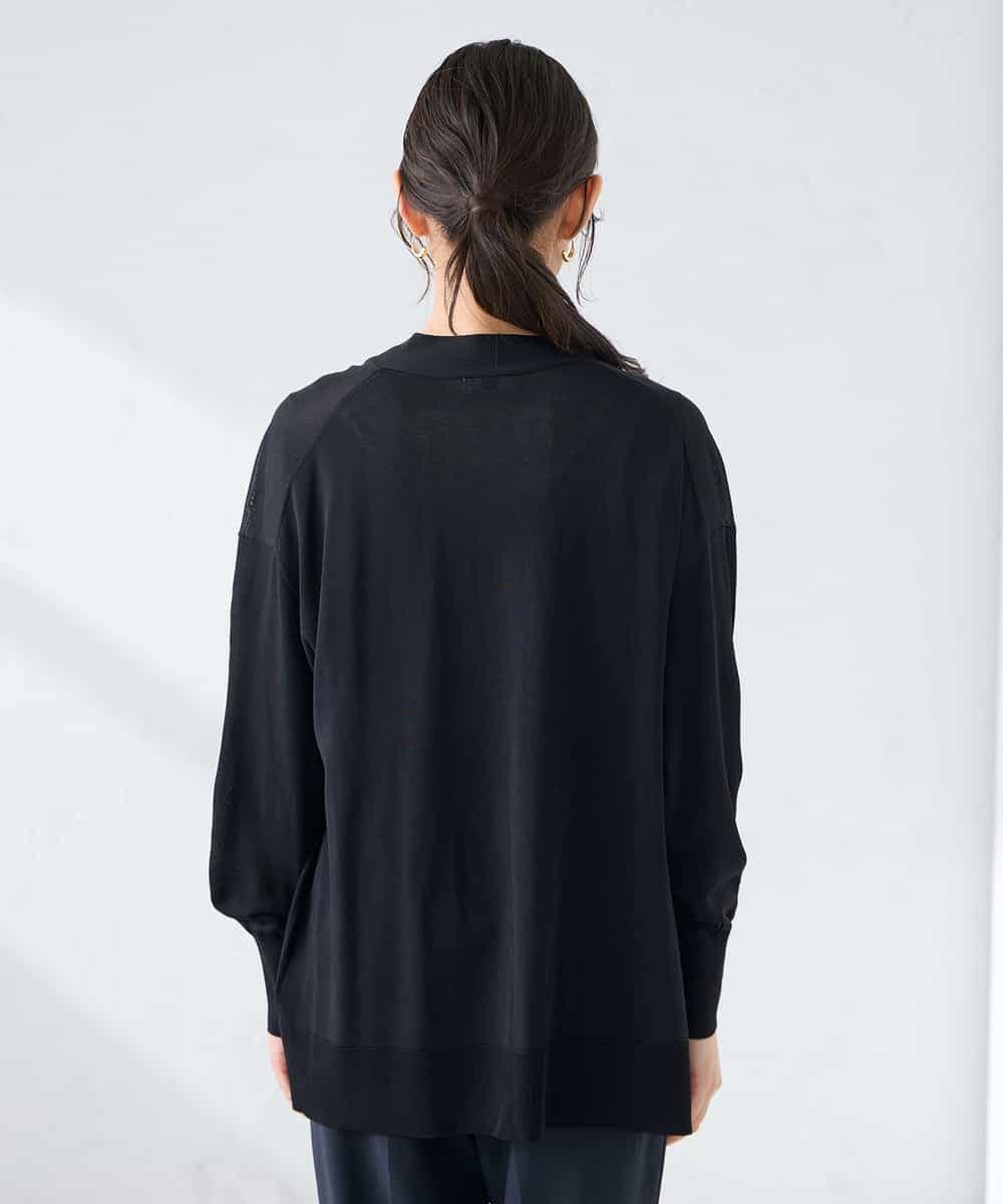 K2CGD22049 a.v.v(アー・ヴェ・ヴェ) 【UVカット/接触冷感】さらさらタッチトッパーカーディガン ライトイエロー