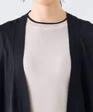 K2CGD22049 a.v.v(アー・ヴェ・ヴェ) 【UVカット/接触冷感】さらさらタッチトッパーカーディガン ライトイエロー