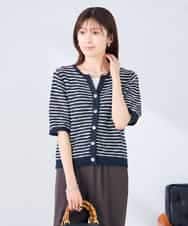 K2CHD23059 a.v.v(アー・ヴェ・ヴェ) ラメキーネックカーディガン アイボリー