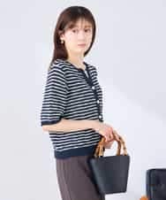 K2CHD23059 a.v.v(アー・ヴェ・ヴェ) ラメキーネックカーディガン アイボリー