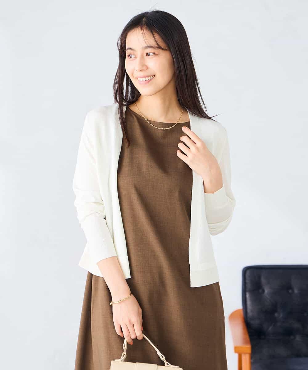 K2CHD30054 a.v.v(アー・ヴェ・ヴェ) シアーラメトッパーカーディガン アイボリー