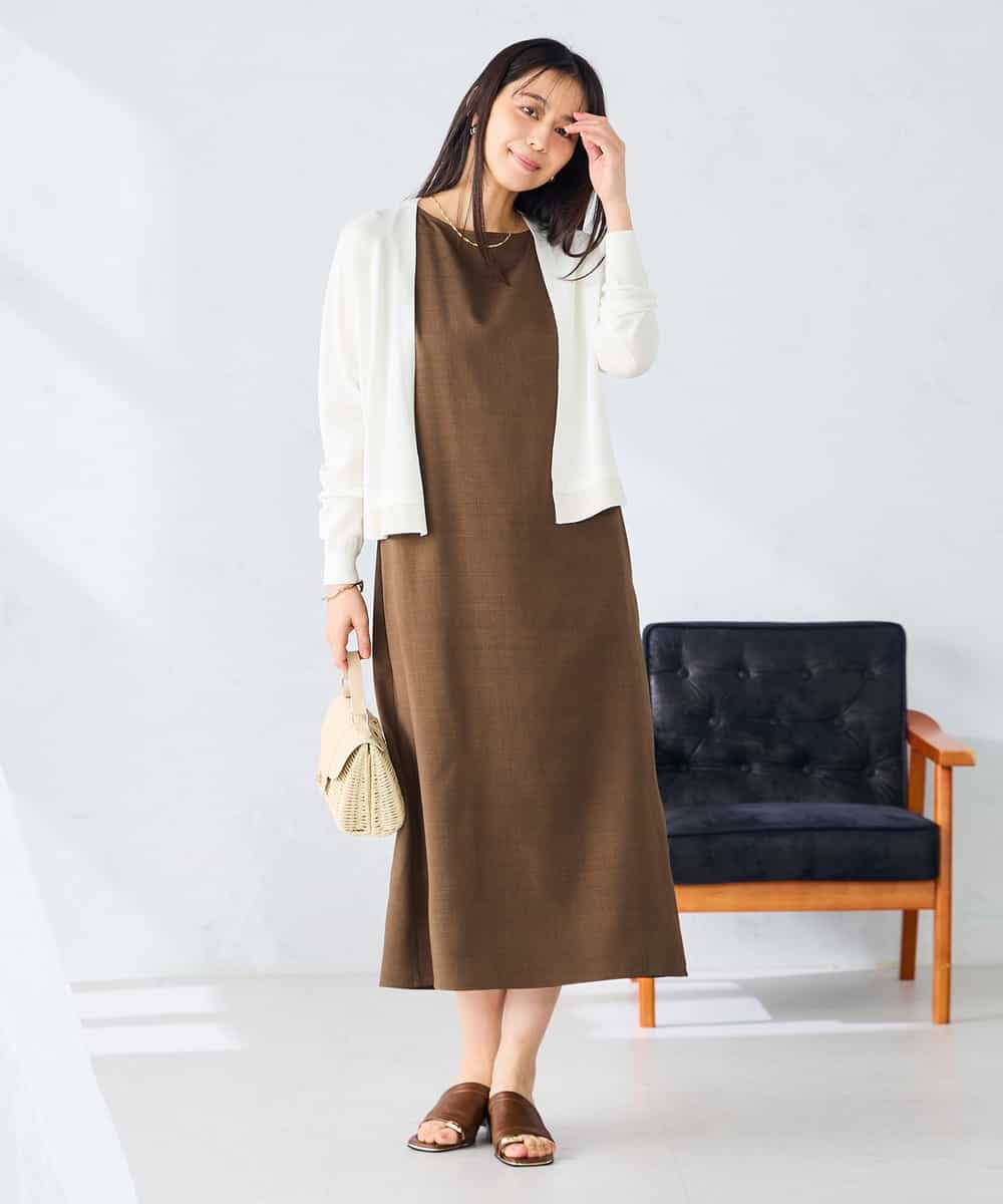 K2CHD30054 a.v.v(アー・ヴェ・ヴェ) シアーラメトッパーカーディガン アイボリー