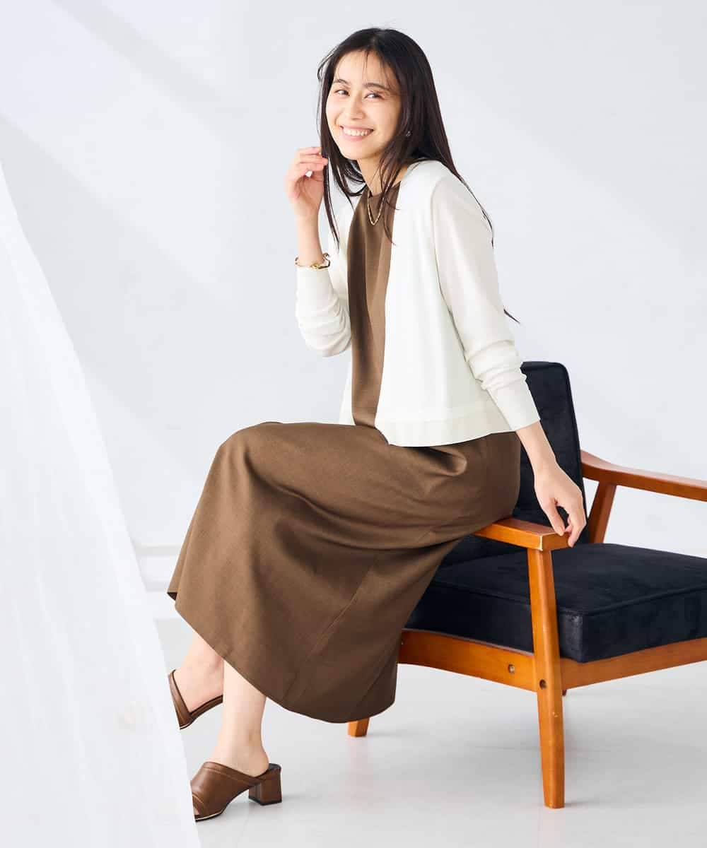 K2CHD30054 a.v.v(アー・ヴェ・ヴェ) シアーラメトッパーカーディガン アイボリー