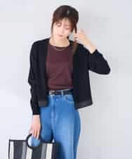 K2CHD30054 a.v.v(アー・ヴェ・ヴェ) シアーラメトッパーカーディガン アイボリー