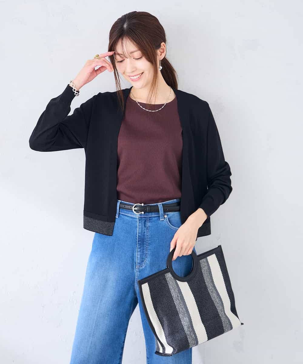 K2CHD30054 a.v.v(アー・ヴェ・ヴェ) シアーラメトッパーカーディガン アイボリー