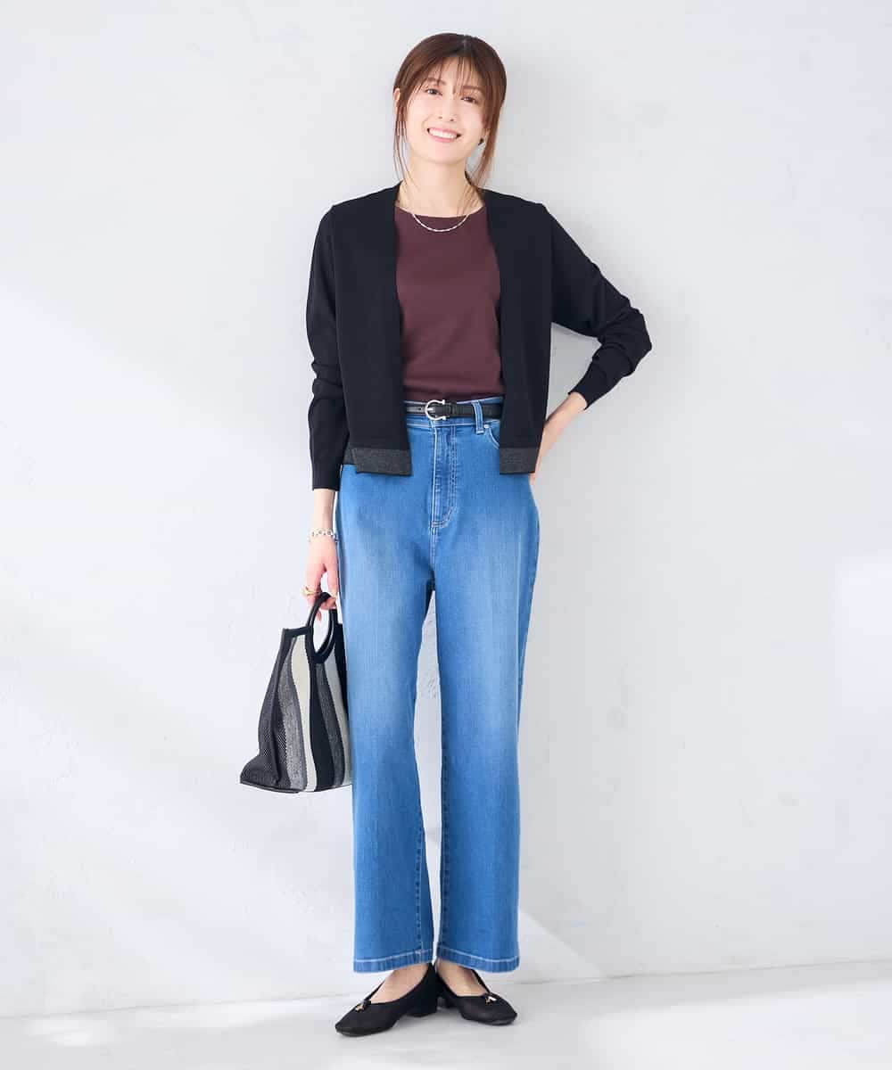 K2CHD30054 a.v.v(アー・ヴェ・ヴェ) シアーラメトッパーカーディガン アイボリー