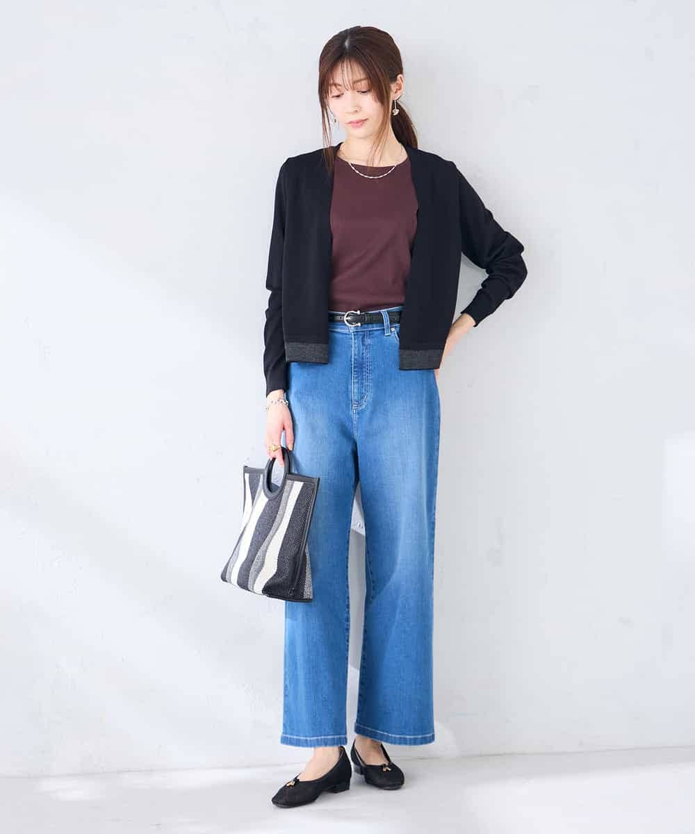 K2CHD30054 a.v.v(アー・ヴェ・ヴェ) シアーラメトッパーカーディガン アイボリー