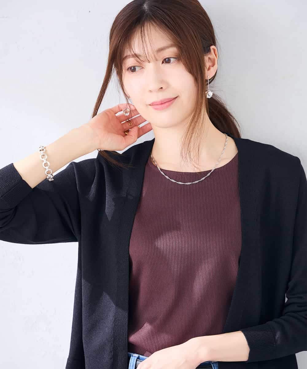 K2CHD30054 a.v.v(アー・ヴェ・ヴェ) シアーラメトッパーカーディガン アイボリー