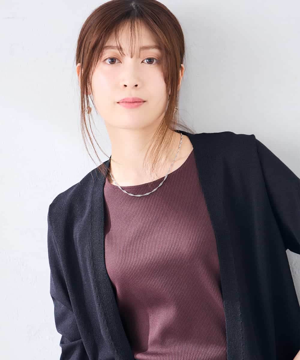 K2CHD30054 a.v.v(アー・ヴェ・ヴェ) シアーラメトッパーカーディガン アイボリー