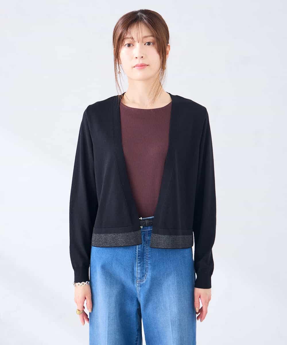 K2CHD30054 a.v.v(アー・ヴェ・ヴェ) シアーラメトッパーカーディガン アイボリー