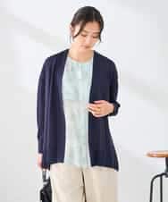 K2CHD31054 a.v.v(アー・ヴェ・ヴェ) バックプリーツトッパーカーディガン ネイビー