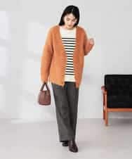 K2CKA70049 a.v.v(アー・ヴェ・ヴェ) 【WEB限定】Vネックシャギーニットカーディガン ライトブルー