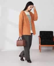 K2CKA70049 a.v.v(アー・ヴェ・ヴェ) 【WEB限定】Vネックシャギーニットカーディガン ライトブルー