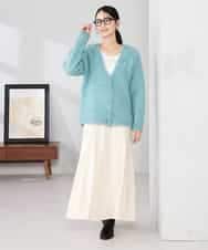 K2CKA70049 a.v.v(アー・ヴェ・ヴェ) 【WEB限定】Vネックシャギーニットカーディガン ライトブルー