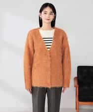 K2CKA70049 a.v.v(アー・ヴェ・ヴェ) 【WEB限定】Vネックシャギーニットカーディガン ライトブルー