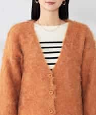 K2CKA70049 a.v.v(アー・ヴェ・ヴェ) 【WEB限定】Vネックシャギーニットカーディガン ライトブルー