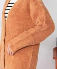 K2CKA70049 a.v.v(アー・ヴェ・ヴェ) 【WEB限定】Vネックシャギーニットカーディガン ライトブルー