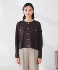 K2CKD01064 a.v.v(アー・ヴェ・ヴェ) ミラノリブ ニット ジャケット レッド