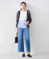 K2CKD09059 a.v.v(アー・ヴェ・ヴェ) バックフレア ダンボール ZIP パーカー ネイビー