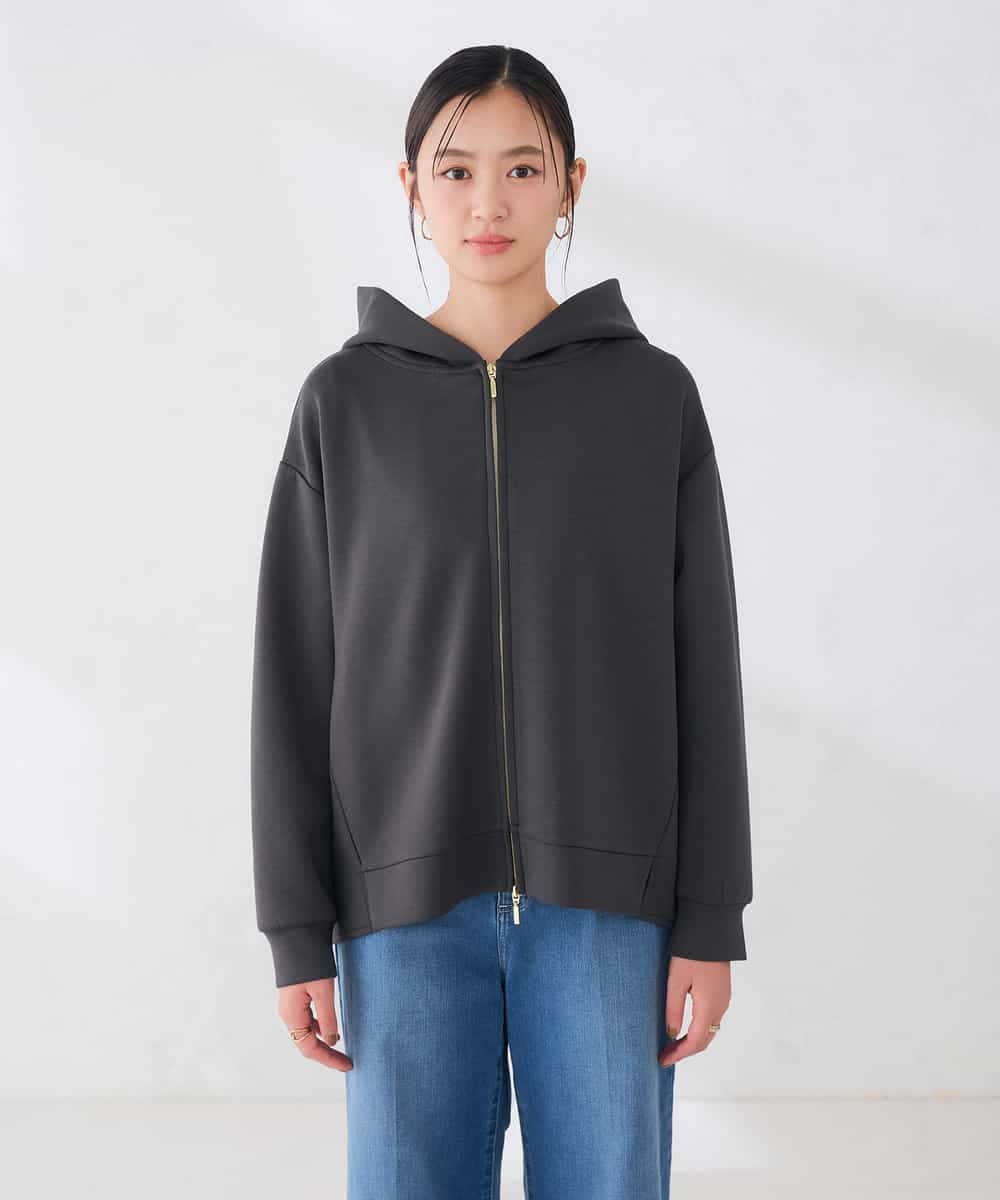 K2CKD09059 a.v.v(アー・ヴェ・ヴェ) バックフレア ダンボール ZIP パーカー ネイビー