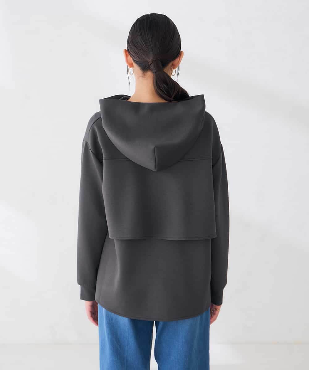 K2CKD09059 a.v.v(アー・ヴェ・ヴェ) バックフレア ダンボール ZIP パーカー ネイビー