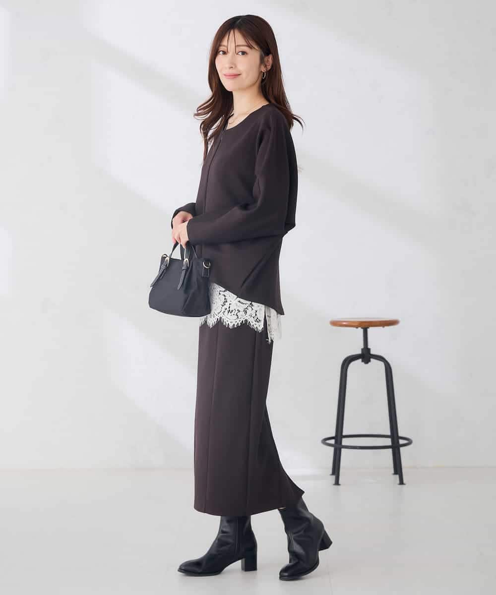 K2CKD35059 a.v.v(アー・ヴェ・ヴェ) ダンボール ノーカラー ZIP カーディガン ネイビー
