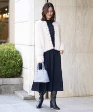 K2CKS04059 a.v.v(アー・ヴェ・ヴェ) 【マルチWAY】フェザーショートカーディガン ダークグレー
