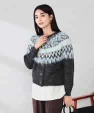 K2CLA15059 a.v.v(アー・ヴェ・ヴェ) 【2WAY】フェアアイルニットカーディガン グレー