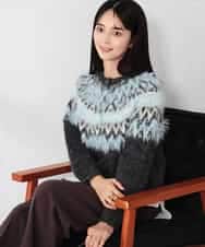 K2CLA15059 a.v.v(アー・ヴェ・ヴェ) 【2WAY】フェアアイルニットカーディガン グレー