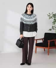 K2CLA15059 a.v.v(アー・ヴェ・ヴェ) 【2WAY】フェアアイルニットカーディガン グレー