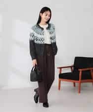 K2CLA15059 a.v.v(アー・ヴェ・ヴェ) 【2WAY】フェアアイルニットカーディガン グレー