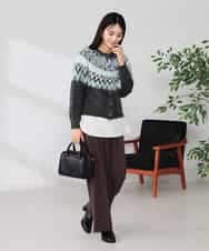 K2CLA15059 a.v.v(アー・ヴェ・ヴェ) 【2WAY】フェアアイルニットカーディガン グレー