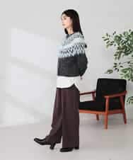 K2CLA15059 a.v.v(アー・ヴェ・ヴェ) 【2WAY】フェアアイルニットカーディガン グレー