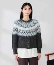 K2CLA15059 a.v.v(アー・ヴェ・ヴェ) 【2WAY】フェアアイルニットカーディガン グレー