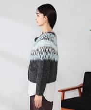 K2CLA15059 a.v.v(アー・ヴェ・ヴェ) 【2WAY】フェアアイルニットカーディガン グレー