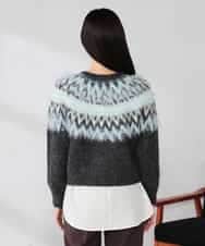 K2CLA15059 a.v.v(アー・ヴェ・ヴェ) 【2WAY】フェアアイルニットカーディガン グレー