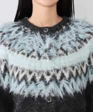 K2CLA15059 a.v.v(アー・ヴェ・ヴェ) 【2WAY】フェアアイルニットカーディガン グレー